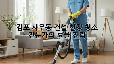 김포 사우동 건설 현장 청소🧹 전문가의 효율 전략